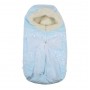 Плюшевое одеяло на выписку голубой цвета